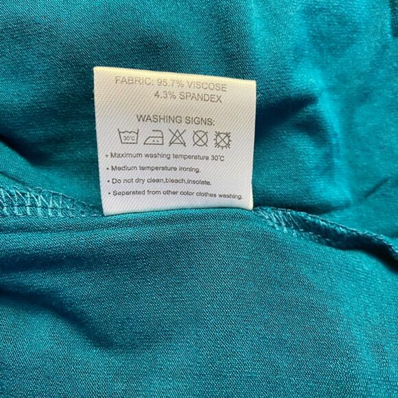 Urban Coco Green Turtle Neck Long Sleeve Dress Size Large - Picture 5 of 6